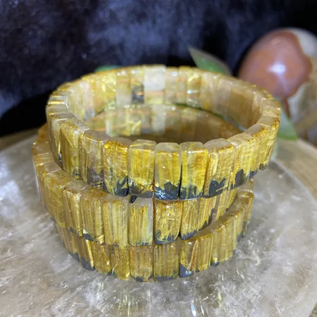 【Cozy 世界水晶原礦與茶】礦鈦金手排 手圍16mm+ 14-5(具有非凡的能量)