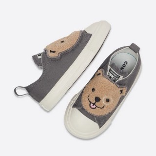 【CONVERSE】CTAS ONE STRAP OX SHARKSKIN 小朋友 灰色 懶人鞋 小熊 休閒鞋(A11118C)