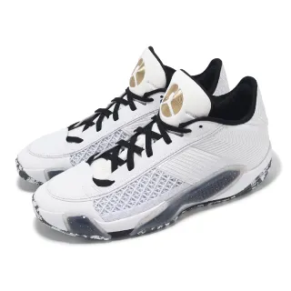 【NIKE 耐吉】籃球鞋 Air Jordan XXXVIII Low PF 男鞋 白 黑 金 氣墊 AJ38 低筒(FD2325-107)