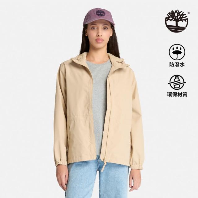 【Timberland 官方旗艦】女款米色防潑水外套(A66PKY94)
