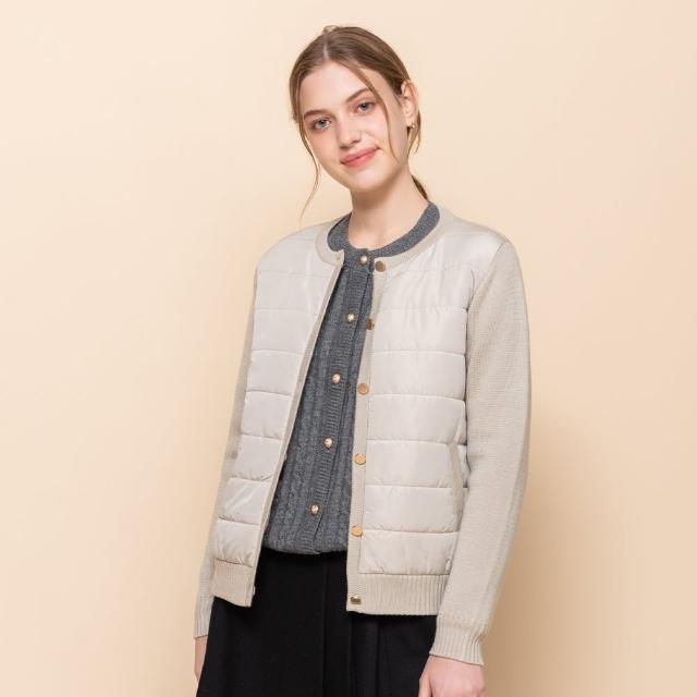 【perng yuh 芃諭名品】都會氣息 針織拼接 鋪棉外套(2024 AW Collection｜3C秋冬新品上市)