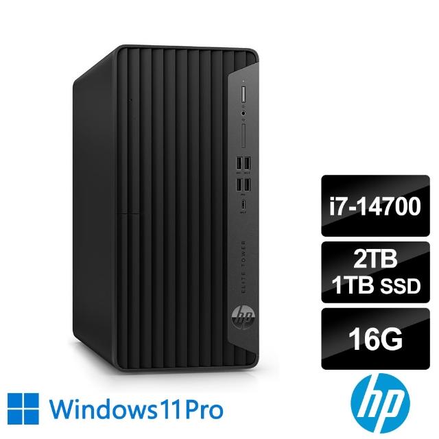 【HP 惠普】i7二十核商用電腦(800G9 TWR/i7-14700/16G/1TB SSD+2TB HDD/W11P)