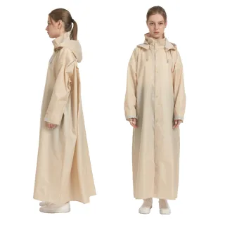 【FAIRRAIN】三度空間背包型連身式雨衣(奶茶杏)