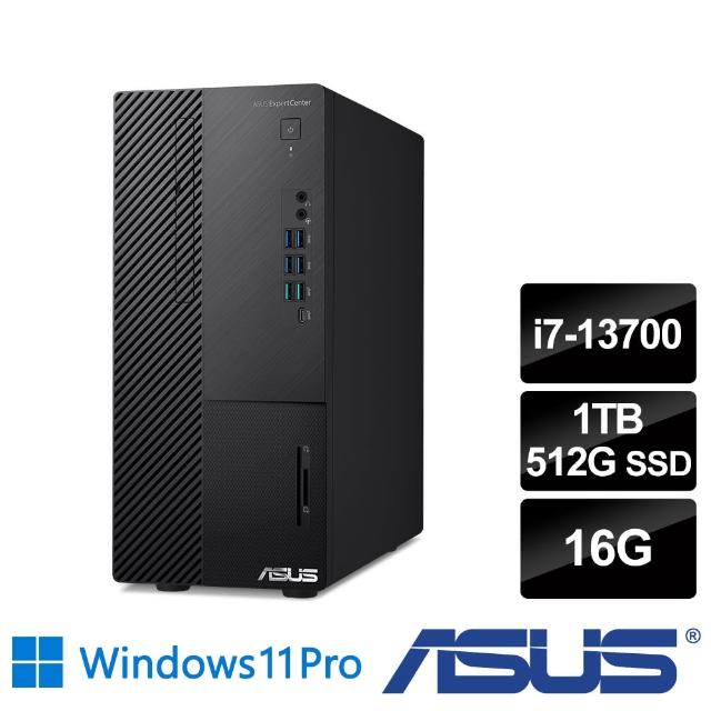 【ASUS 華碩】i7十六核商用電腦(M900MDR/i7-13700/16G/1TB HDD+512G SSD/W11P)