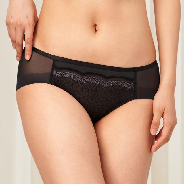 【Triumph 黛安芬】Premium Glow 夜光星辰系列 中腰平口內褲 M-EL(性感黑)