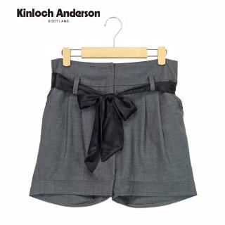 【Kinloch Anderson】西裝反摺綁帶短褲 金安德森女裝(KA0262002 黑/深灰)