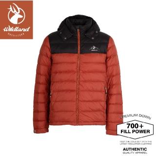 【Wildland 荒野】中性 700FP可拆帽拼接羽絨外套《火炎山》0B22106/保暖外套/機能外套(悠遊山水+)
