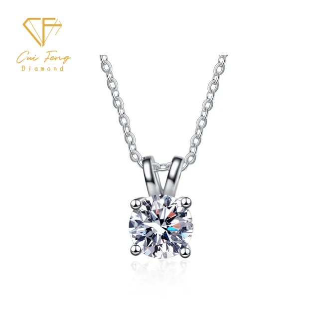 【CF Diamond】項鍊 莫桑鑽《兔斯拉》(1克拉 618年中慶 鑽石 項鏈  生日禮物)