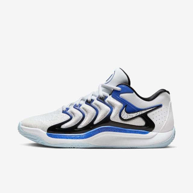 【NIKE 耐吉】KD17 EP 男 籃球鞋 運動 訓練 實戰 球鞋 杜蘭特 緩震 氣墊 白黑藍(FJ9488-100)