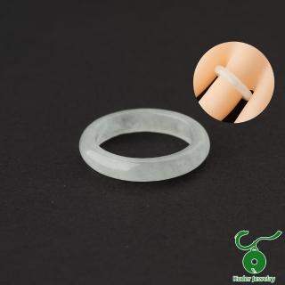 【K.D.J 圓融珠寶】天然翡翠 冰種 白翡 戒指