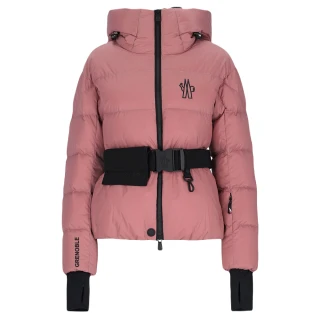 【MONCLER】雙11 女款 BOUQUETIN 連帽滑雪羽絨外套-粉色(0號USA-XS、1號USA-S、2號USA-M)