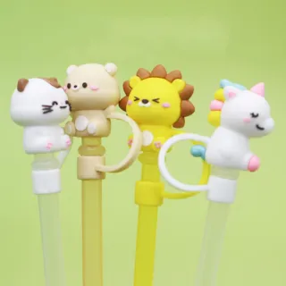 【動物森林】Q版吸管防塵套4入(吸管套 吸管塞 吸管蓋 防塵塞 吸管配件 環保杯 防塵帽)