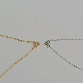 【MOON MOON ACC.】｜純銀項鍊 925｜值得 ‧ 星星 毛衣鏈頸鏈鎖骨鏈 單只販售(氣質優雅)