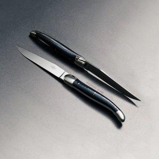 【Forge de Laguiole】頂級手工耐力纖維牛排刀2入禮盒組-適用洗碗機(多色任選)
