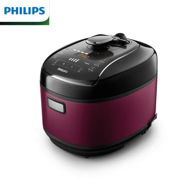 【Philips 飛利浦】雙海星氣炸鍋+智慧萬用電子鍋/壓力鍋/萬用鍋/紫小萬/白小萬(HD2140+HD9651)