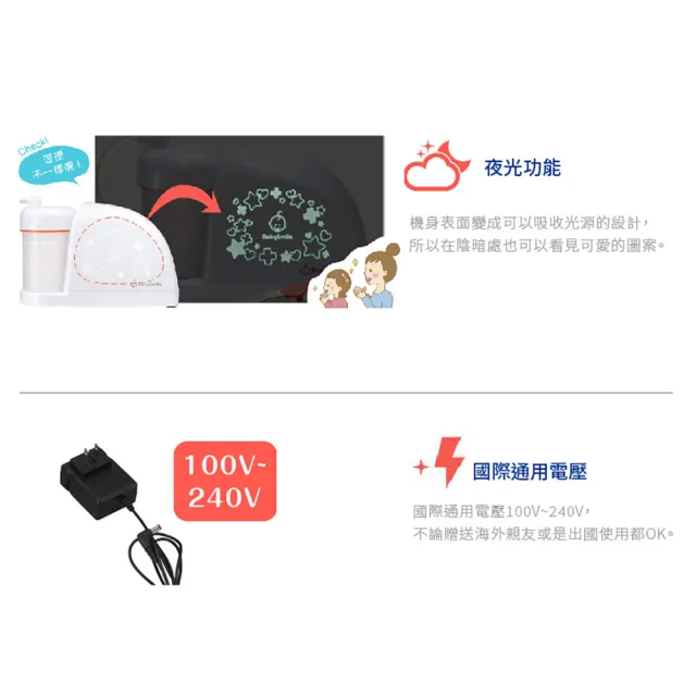 【BabySmile】電動吸鼻器 S-504 超值全配組(本組合共包含吸鼻器S-504x1+圓頭吸嘴x4+長吸嘴x1 安貝兒康)