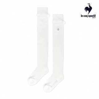 【LE COQ SPORTIF 公雞】高爾夫系列 女款白色鈴鐺過膝長襪QLU0R801
