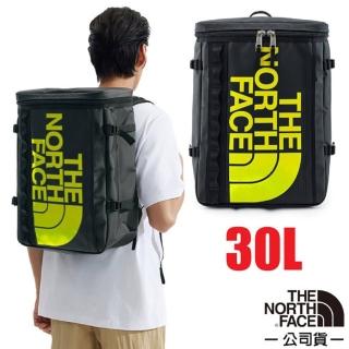 【The North Face】BASE CAMP FUSE BOX 多功能通勤休閒日用後揹包30L.電腦揹包(3KVR-C5W 黑/螢光黃)