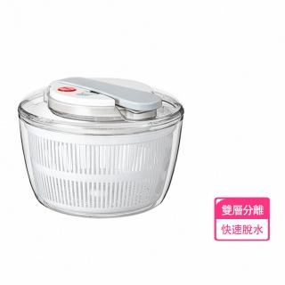 按壓式蔬果脫水器 3L(洗菜機 水果清洗機 瀝水器 生菜脫水器 沙拉脫水器 蔬菜盆 洗菜籃 甩水器 瀝水籃)