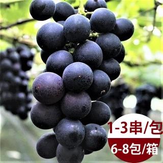 【水果達人】臺灣一級巨峰葡萄禮盒6斤x1箱(1-4串/包)
