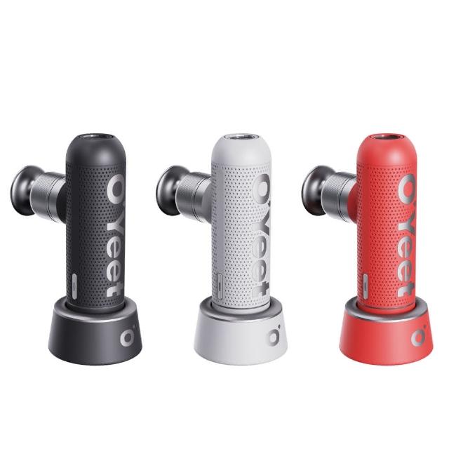 OYeet MG-T1 OYeet MG-T1 按摩槍,輕巧1.9kg設計,尺寸25x10.5x22cm,適閤家庭深層肌肉按摩。配備主機、充電底座、收納盒及八款專業按摩頭,曜石灰、寶石紅、月石白三色選擇。中國製造,BSMI許可字號R39520,安全可靠。完美緩解運動後疲勞,提升恢復效率,是健身愛好者必備的無線按摩工具。