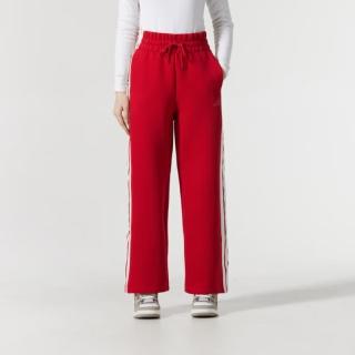 【adidas 愛迪達】長褲 女 休閒褲 CNY新年 CW WIDE KN PNT 紅白 JZ1643