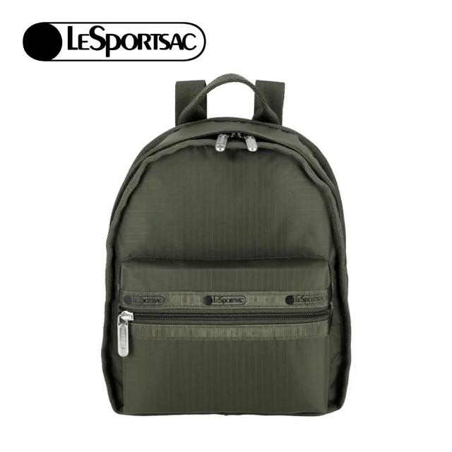 【Lesportsac】小型輕便後背包 兒童書包 母親節 送禮 禮物(橄欖綠)