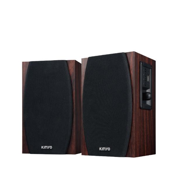 【KINYO】2.0木質藍牙多媒體音箱(福利品)