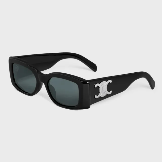 【CELINE】凱旋門方形膠框抗UV太陽眼鏡(CL40282U-01A)