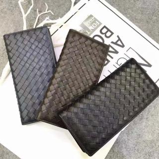 【KT DADA】手工編織皮夾 羊皮錢包 長款錢夾 真皮卡包 大容量錢包 編織多卡位包 禮物 皮夾 長夾 真皮皮包