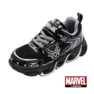 【Marvel 漫威】童鞋 漫威 黑豹 電燈鞋/酷炫底燈 絆帶設計 好穿搭 黑(MRKX44650)