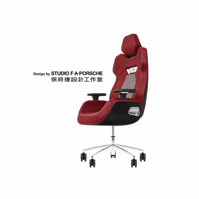 【Thermaltake 曜越】幻銀ARGENT E700真皮電競椅 千鳥格紋黑 由保時捷設計工作室設計(GGC-ARG-RBLFDL-01)