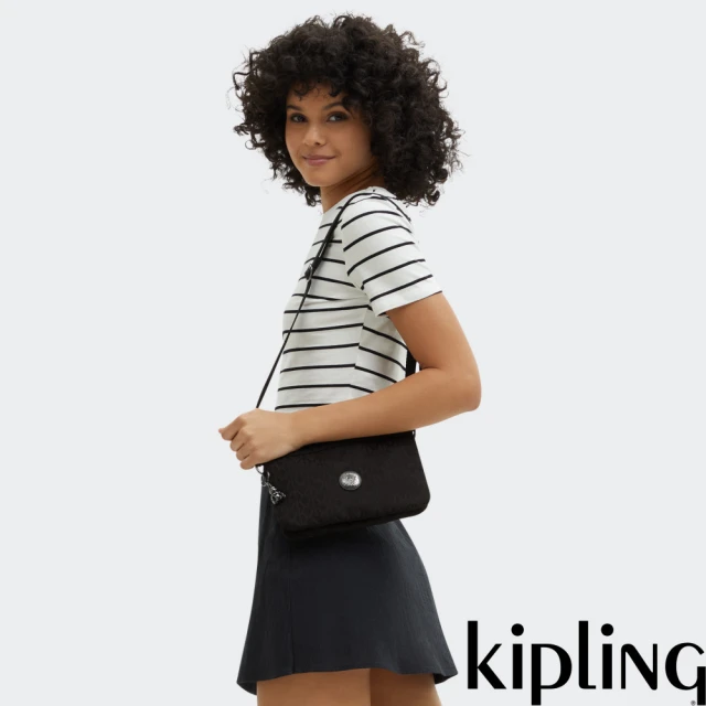 KIPLING官方旗艦館 『千層包』深黑提花大容量側背千層包