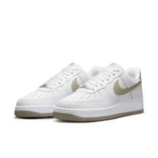 【NIKE 耐吉】運動鞋 休閒鞋 男鞋 女 AIR FORCE 1 07 White Neutral Olive 白 卡其 橄欖綠 AF1(FJ4146110)