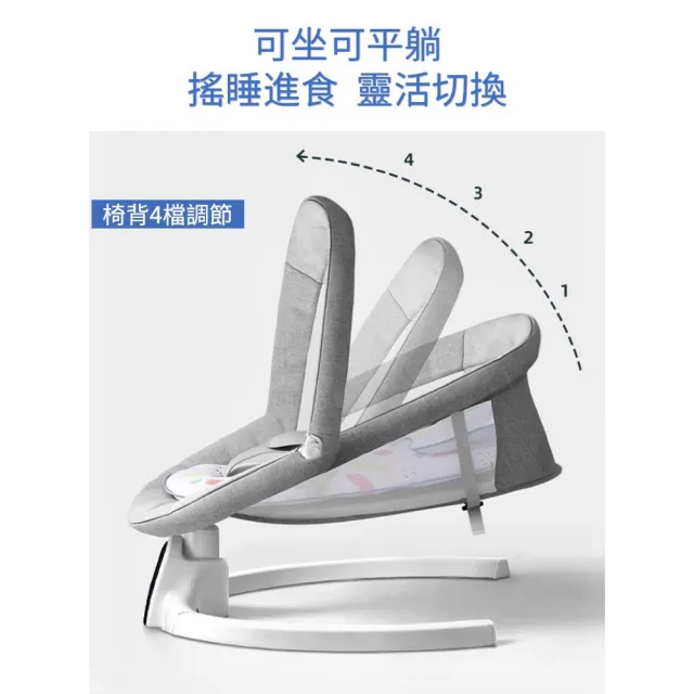 【Disney 迪士尼】智慧型多功能電動嬰兒搖椅(加寬可坐可躺 寶寶搖椅 嬰兒搖床 寶寶搖籃 平輸品)