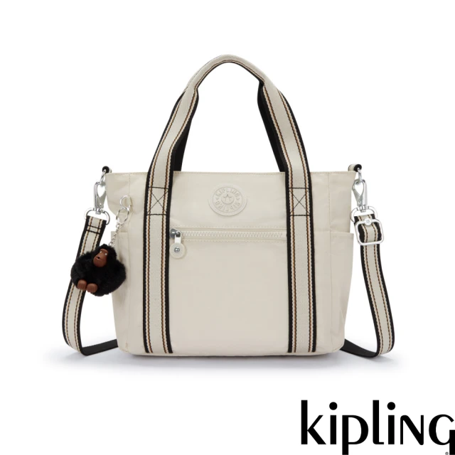 KIPLING官方旗艦館 『牛角包』深藍提花輕巧多袋實用側背