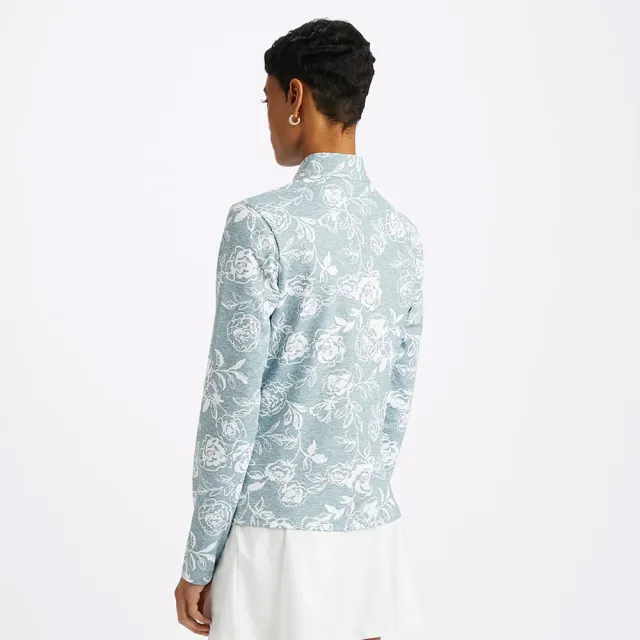 【G/FORE】PEONY SKETCH TECH INTERLOCK  女士 印花拉鍊外套(G4LF23K561-HGR)