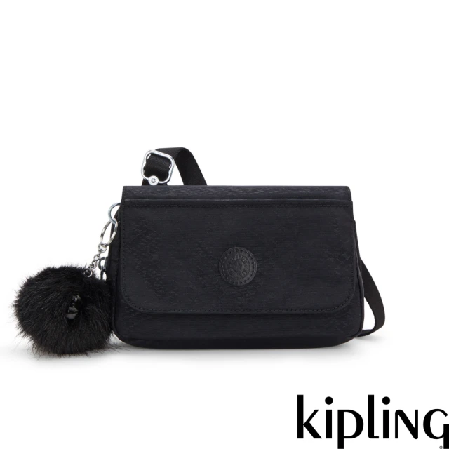KIPLING官方旗艦館 『千層包』深黑提花大容量側背千層包