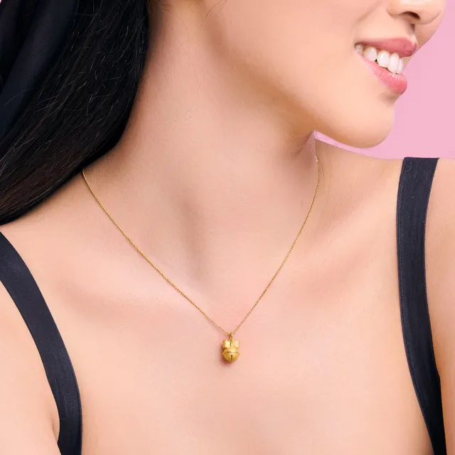 【Just Gold 鎮金店】小鈴鐺 黃金吊墜(不含鍊)