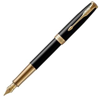 【PARKER】派克 18K金 卓爾麗雅黑金夾 F尖 鋼筆 法國製造