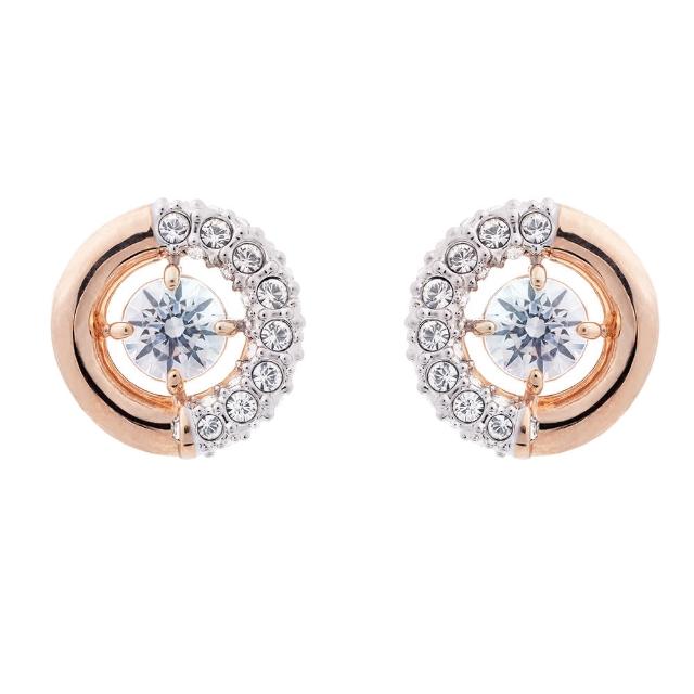 【SWAROVSKI 施華洛世奇】Dextera 玫瑰金耳環(限 量 促 銷)