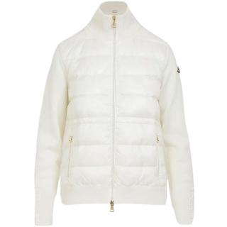 【MONCLER】秋冬新款 女款 前襟羽絨羊毛拼接外套-白色(1號USA-S、2號USA-M、3號USA-L)