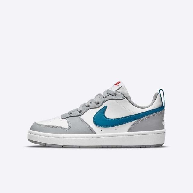 【NIKE 耐吉】Court Borough Low 2 GS 大童 運動休閒鞋 舒適 穿搭 灰 藍(BQ5448-117)