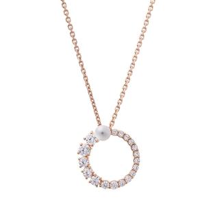 【SWAROVSKI 施華洛世奇】Matrix 玫瑰金水晶鏈墜(母親節精選)