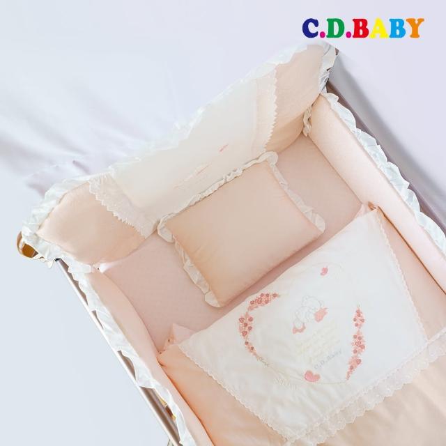 【C.D.BABY】嬰兒寢具四季被組玫瑰童話 L(嬰兒寢具 嬰兒棉被 嬰兒床護圍 嬰兒床床罩 嬰兒枕)