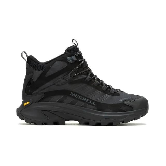 【MERRELL】Moab Speed 2 Mid GTX 男 戶外鞋 郊山 黃金大底 中筒 黑(ML037501)