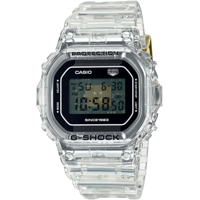 CASIO 卡西歐 G-SHOCK 40週年限定 半透明系列電子錶 新年 禮物(DW-5040RX-7)