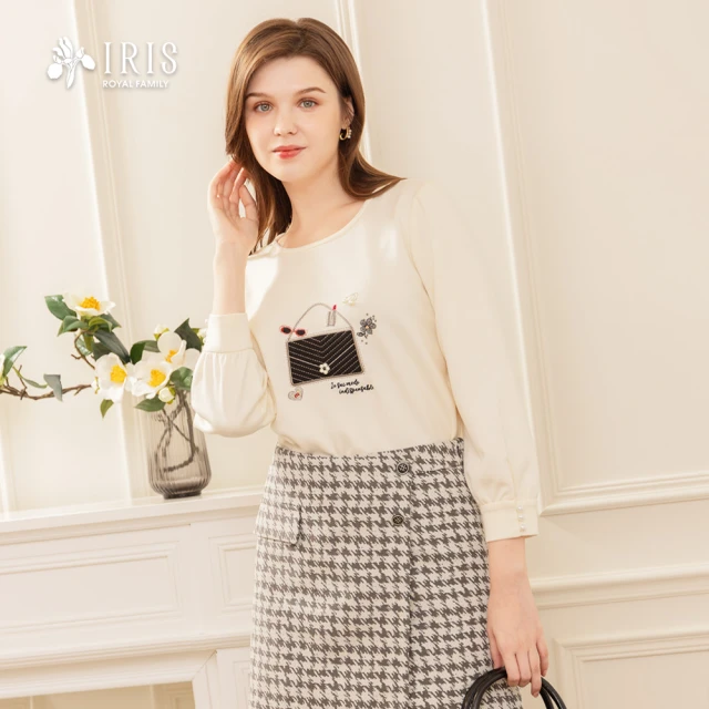 IRIS 艾莉詩 精緻袋包刺繡棉質上衣-2色(46957)優 IRIS 艾莉詩 精緻袋包刺繡棉質上衣-2色(46957)優