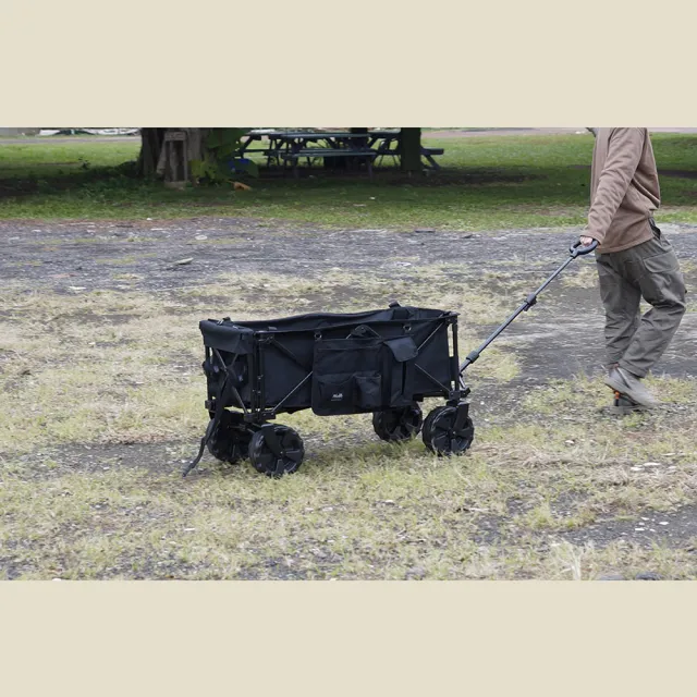 【NUIT 努特】小牛露營裝備推車 大輪版 加長拉桿 折疊式行動手推車 置物車 行李(NTF177大輪加長拉桿款)