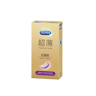 【Durex 杜蕾斯】杜蕾斯Durex-超薄勁潤裝保險套衛生套安全套避孕套5入(情趣用品.保險套.衛生套)